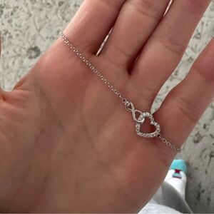 Elegant Silver Heart Pendant Necklace
